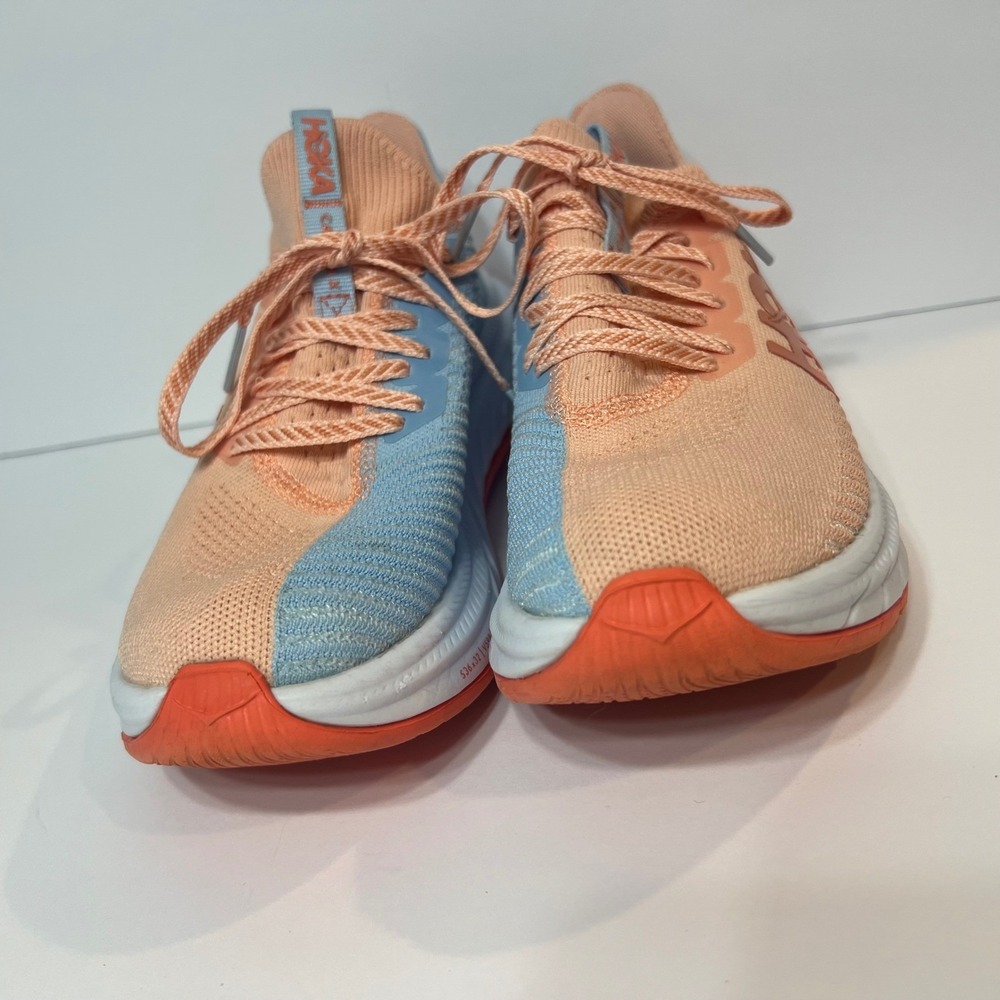 Hoka Carbon X 3 Womens Running Shoes Peach Parfait Summer Song 1123193 Size 8B